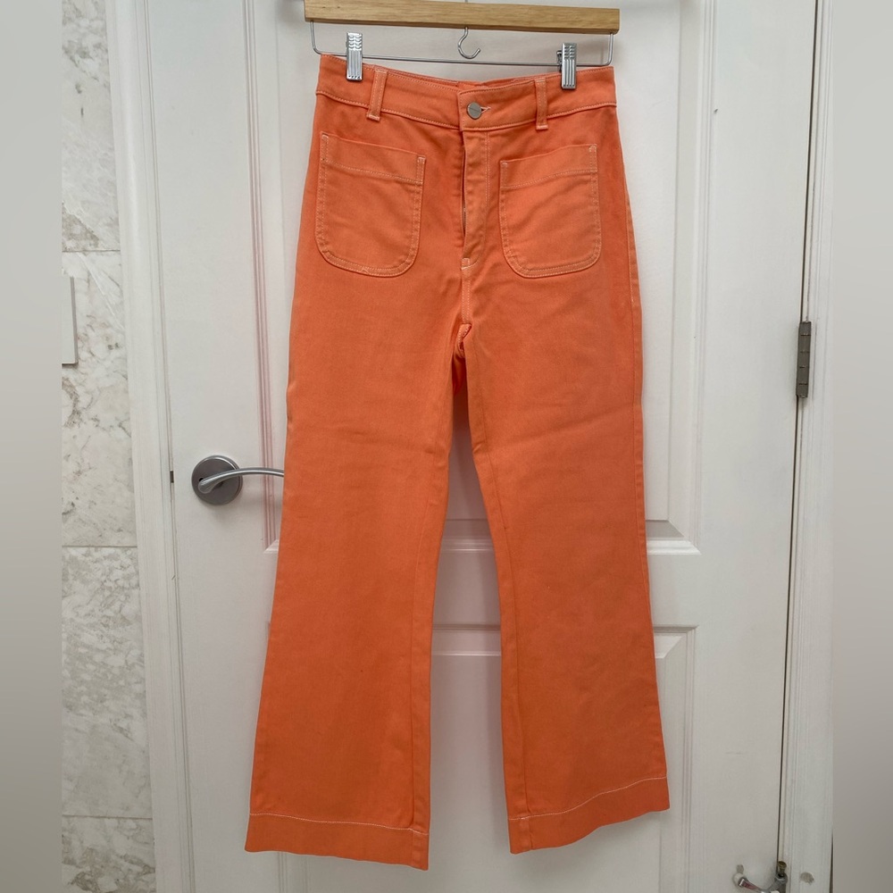 Orange Flared Pants